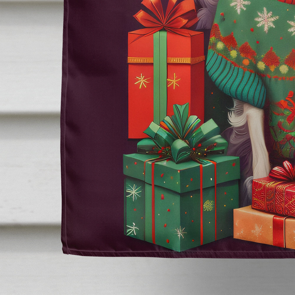 Chinese Crested Holiday Christmas House Flag