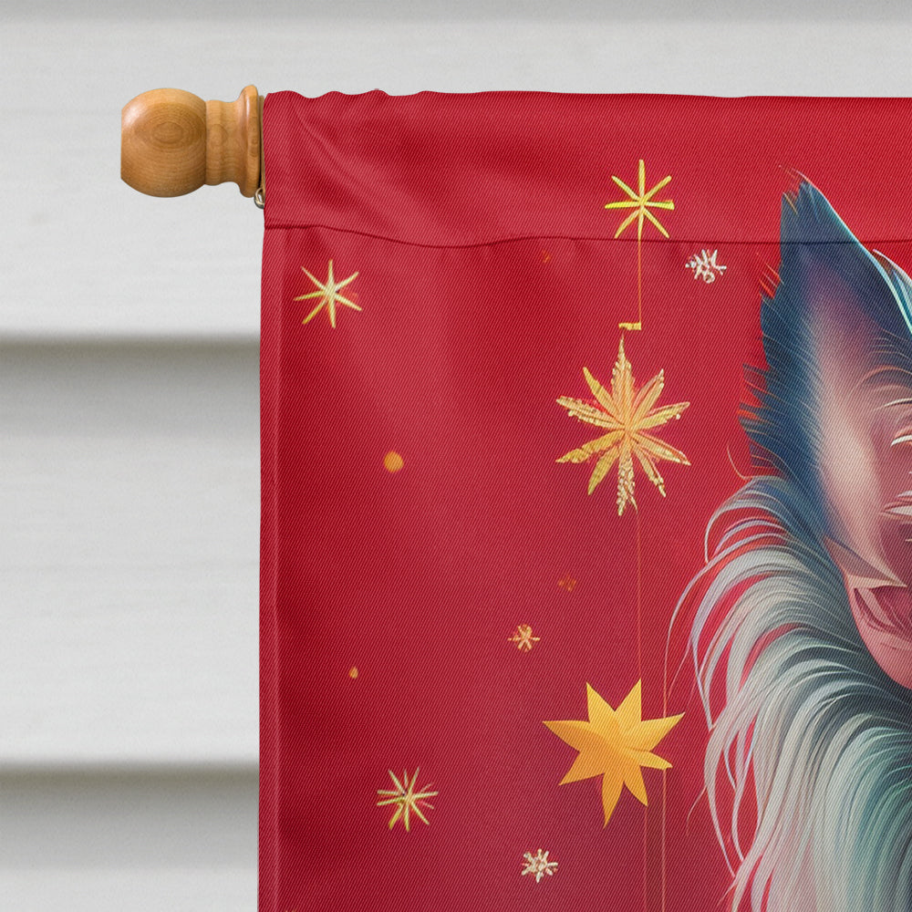 Chinese Crested Holiday Christmas House Flag