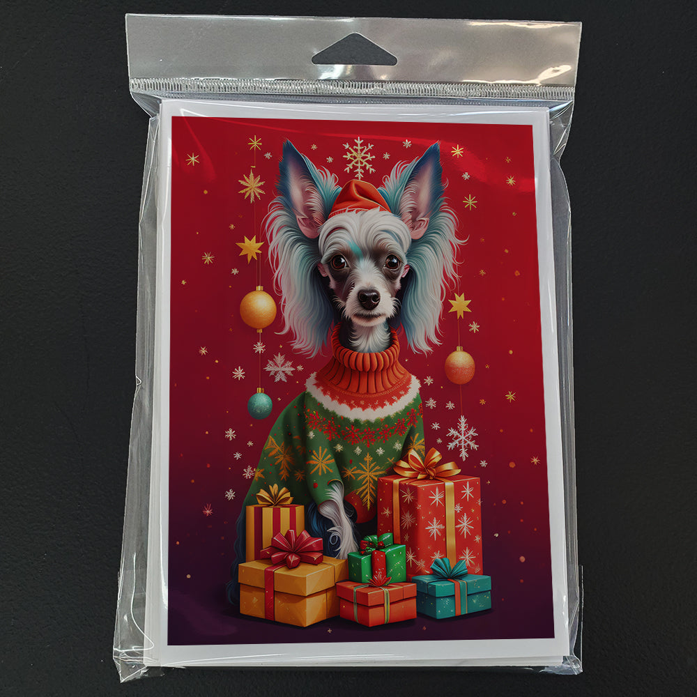 Chinese Crested Holiday Christmas Greeting Cards Pack of 8