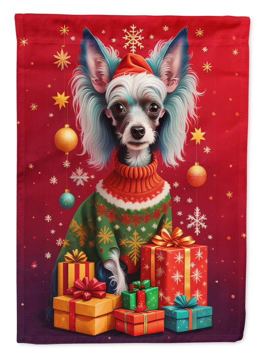 Buy this Chinese Crested Holiday Christmas Garden Flag