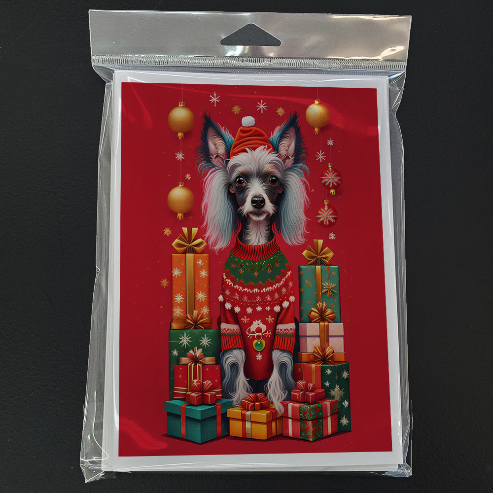 Chinese Crested Holiday Christmas Greeting Cards Pack of 8