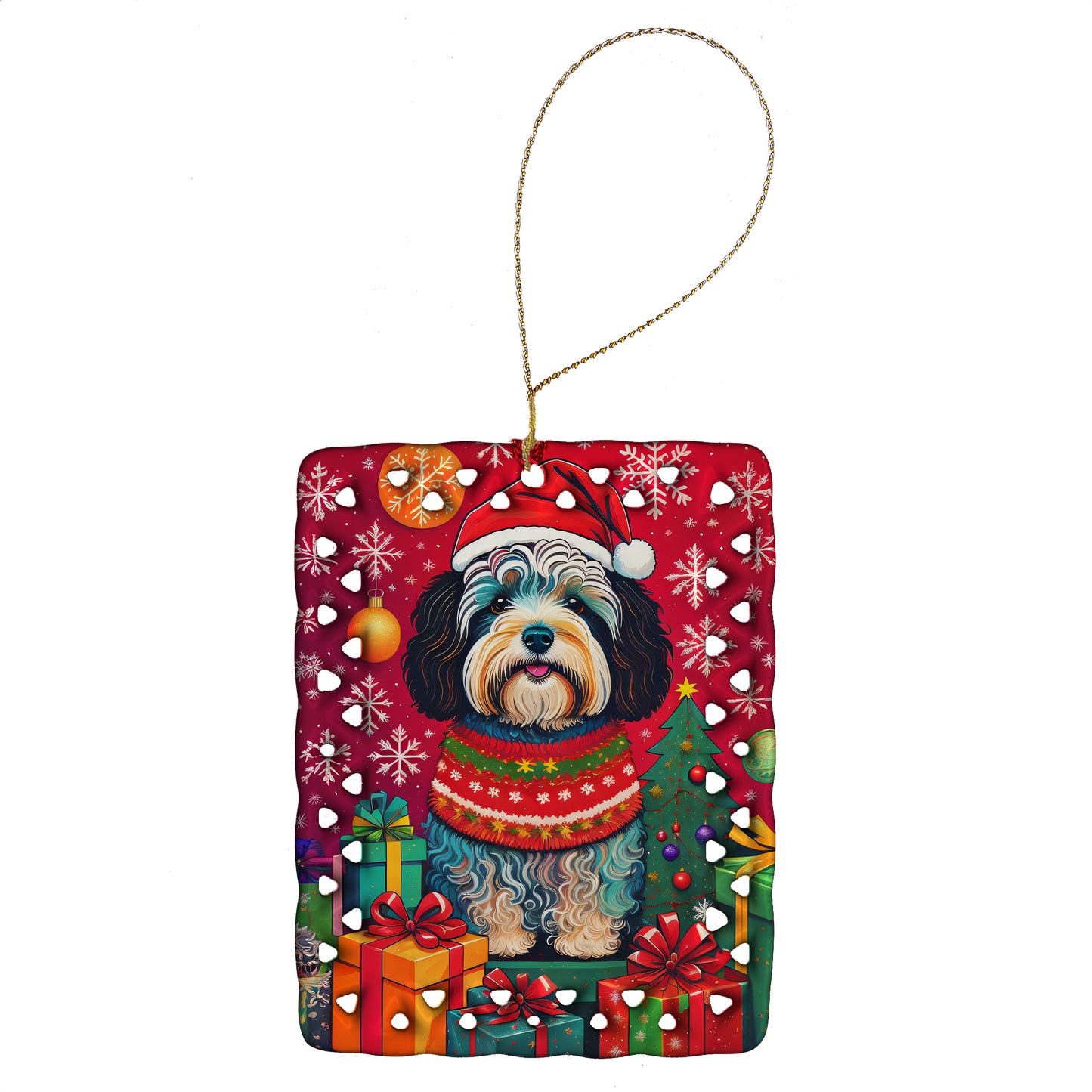 Buy this Havanese Holiday Christmas Porcelain Ornament