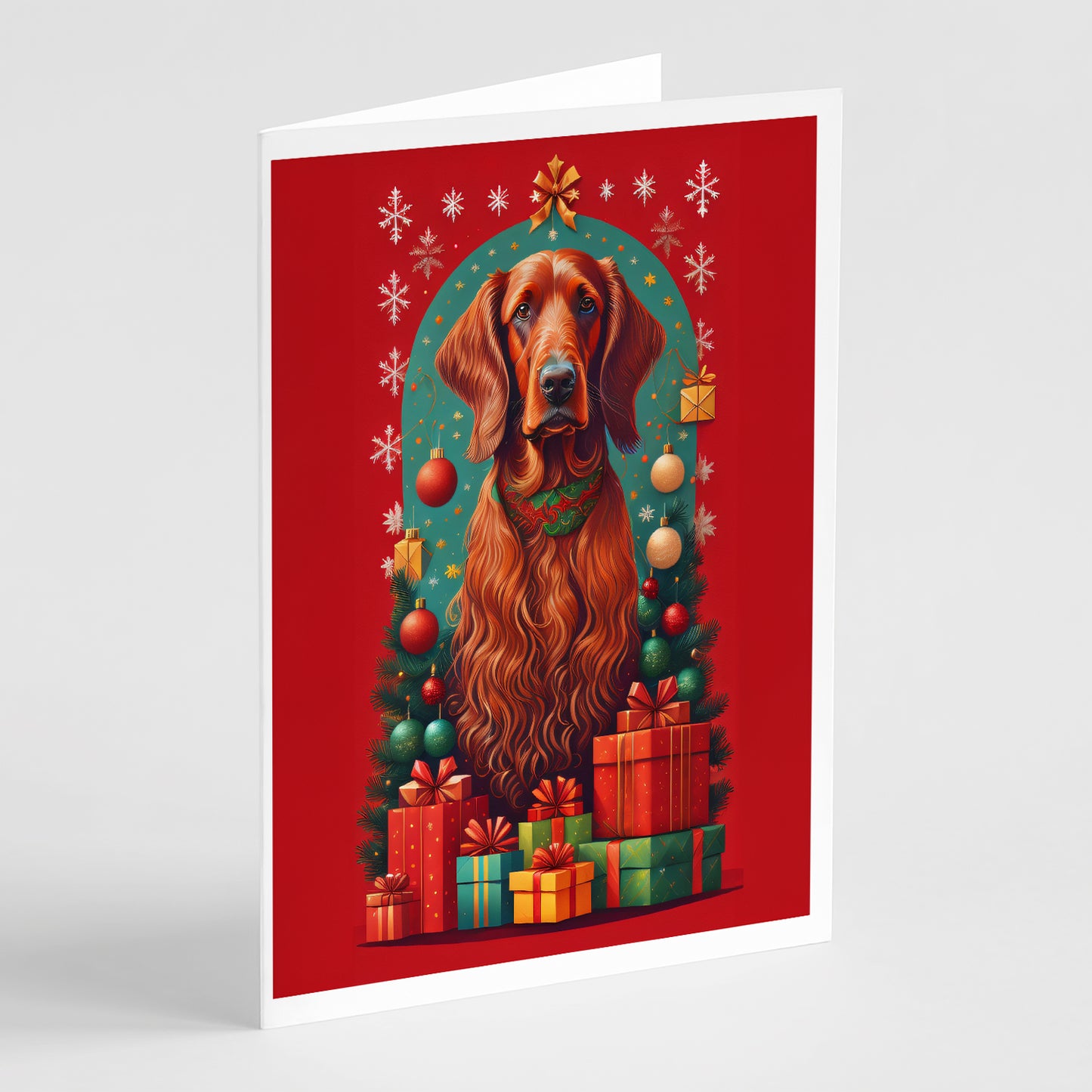 Buy this Irish Setter Holiday Christmas Greeting Cards Pack of 8