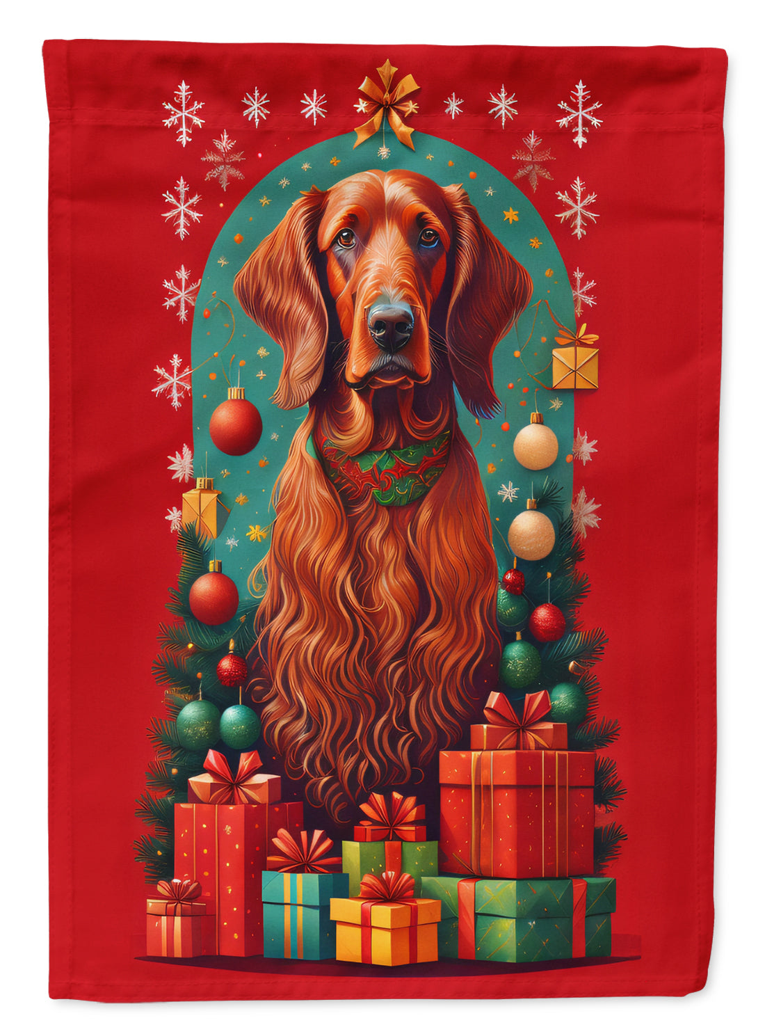 Buy this Irish Setter Holiday Christmas Garden Flag