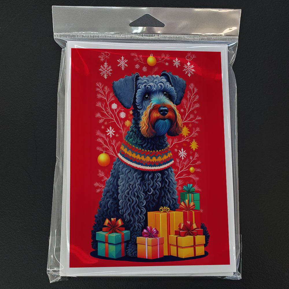 Kerry Blue Terrier Holiday Christmas Greeting Cards Pack of 8