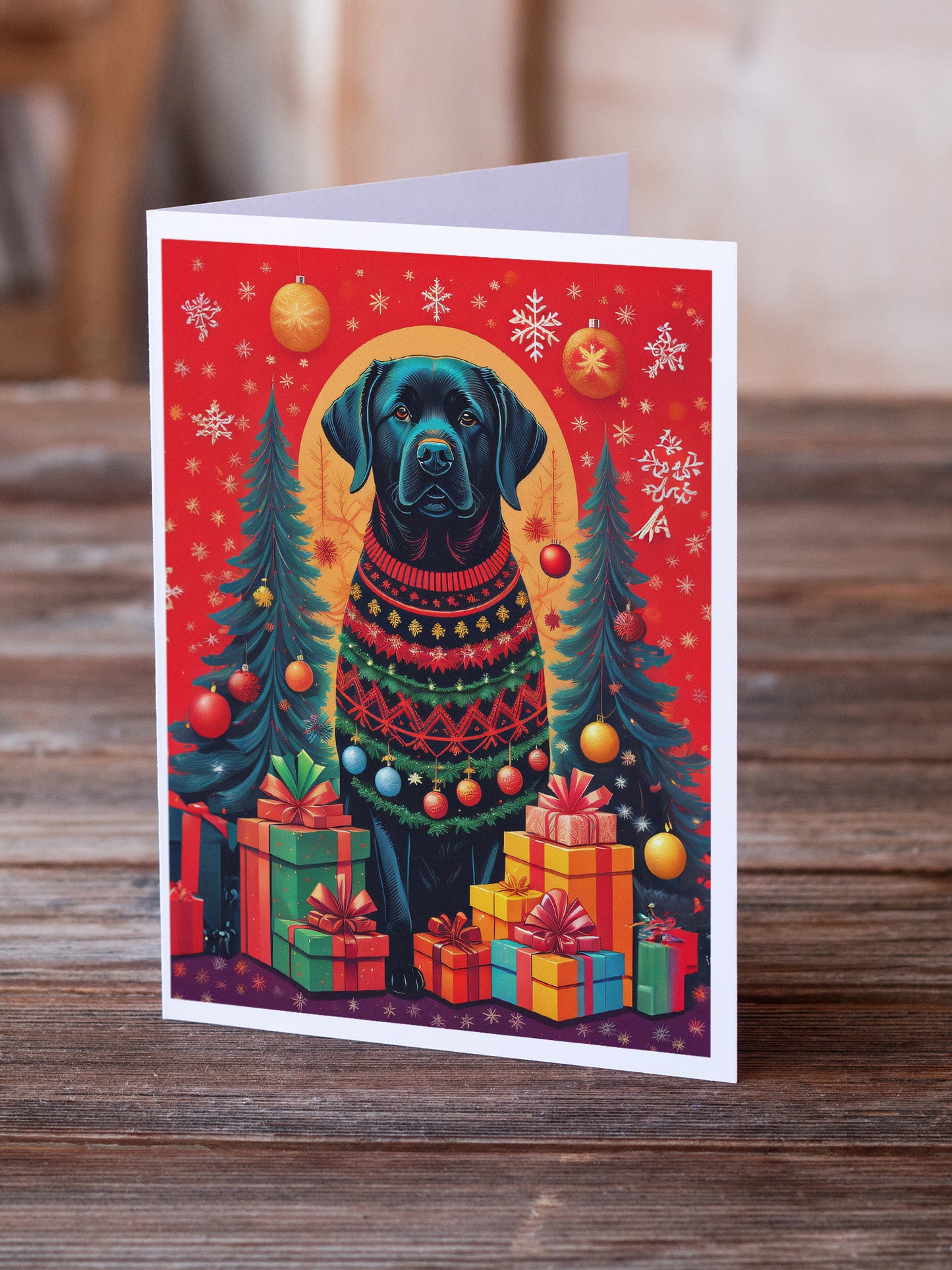 Labrador Retriever Holiday Christmas Greeting Cards Pack of 8