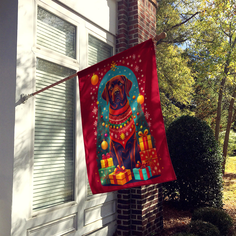 Labrador Retriever Holiday Christmas House Flag