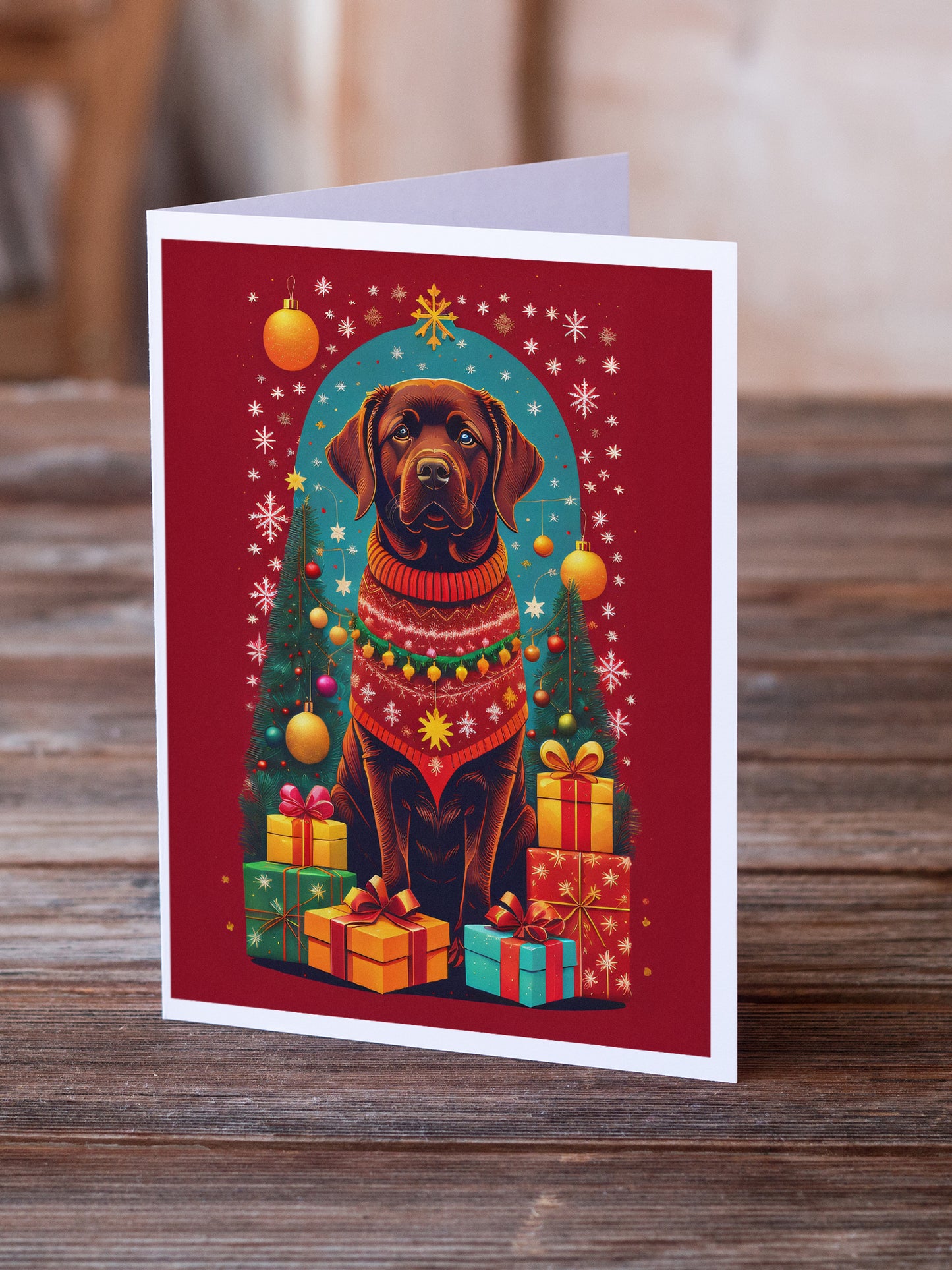 Labrador Retriever Holiday Christmas Greeting Cards Pack of 8