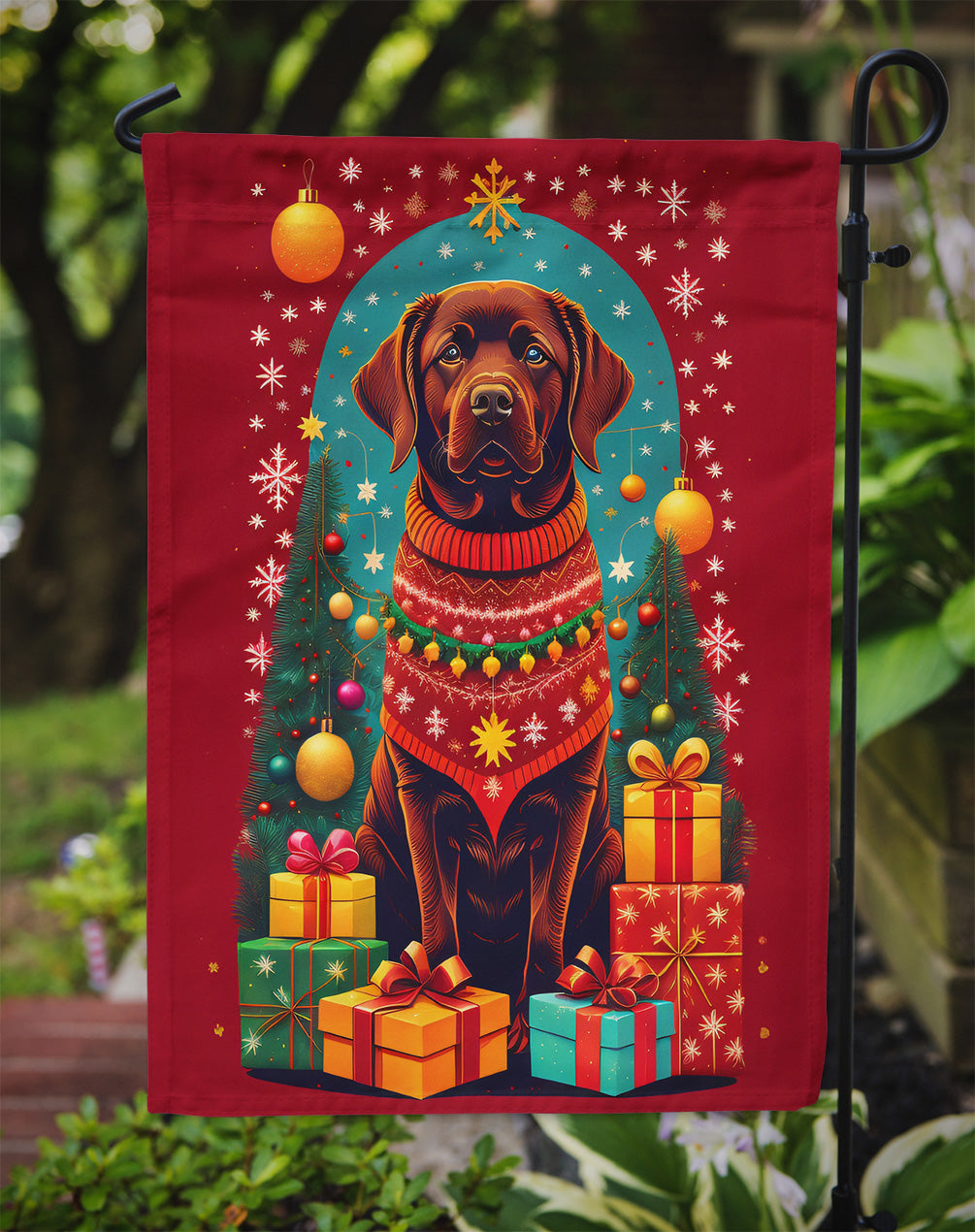 Labrador Retriever Holiday Christmas Garden Flag