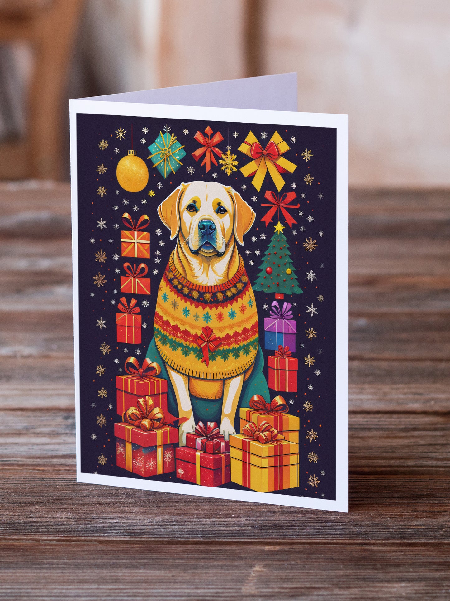 Labrador Retriever Holiday Christmas Greeting Cards Pack of 8