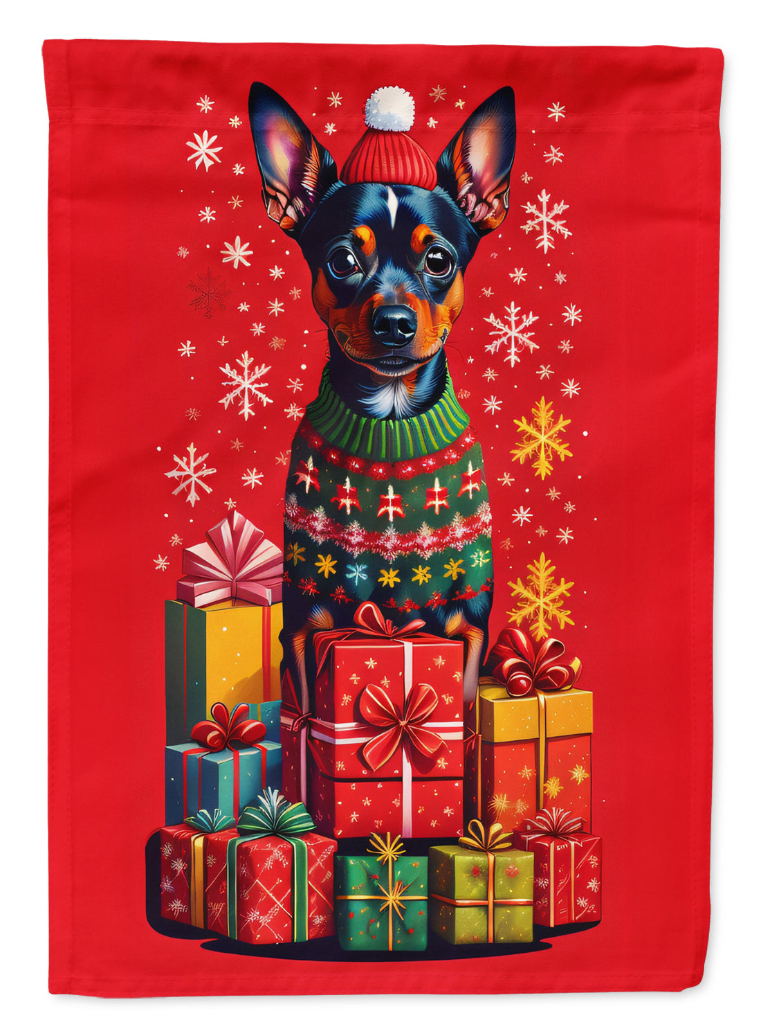 Buy this Miniature Pinscher Holiday Christmas Garden Flag