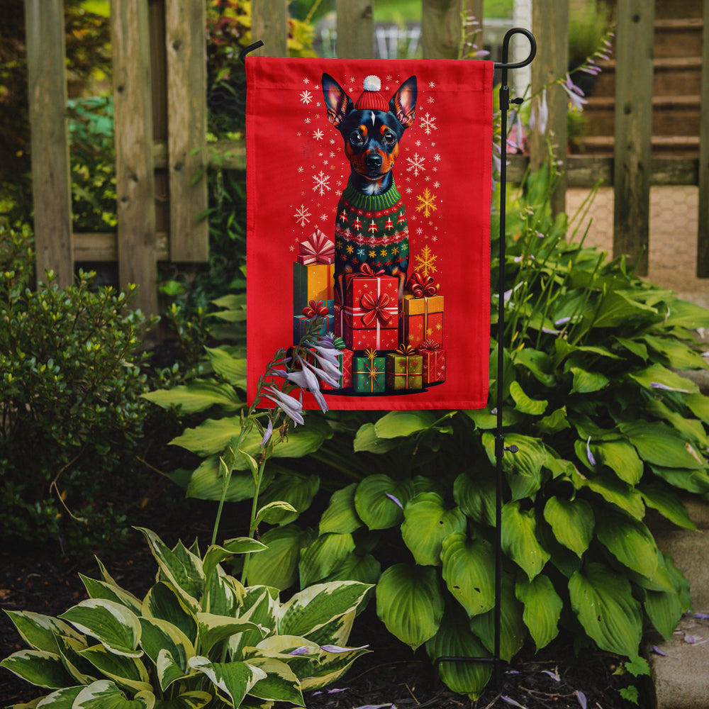 Miniature Pinscher Holiday Christmas Garden Flag