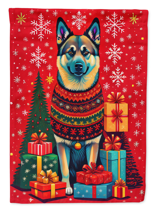 Buy this Norwegian Elkhound Holiday Christmas Garden Flag