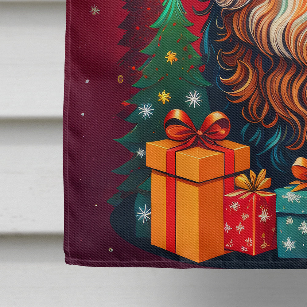 Petit Basset Griffon Vendeen Holiday Christmas House Flag