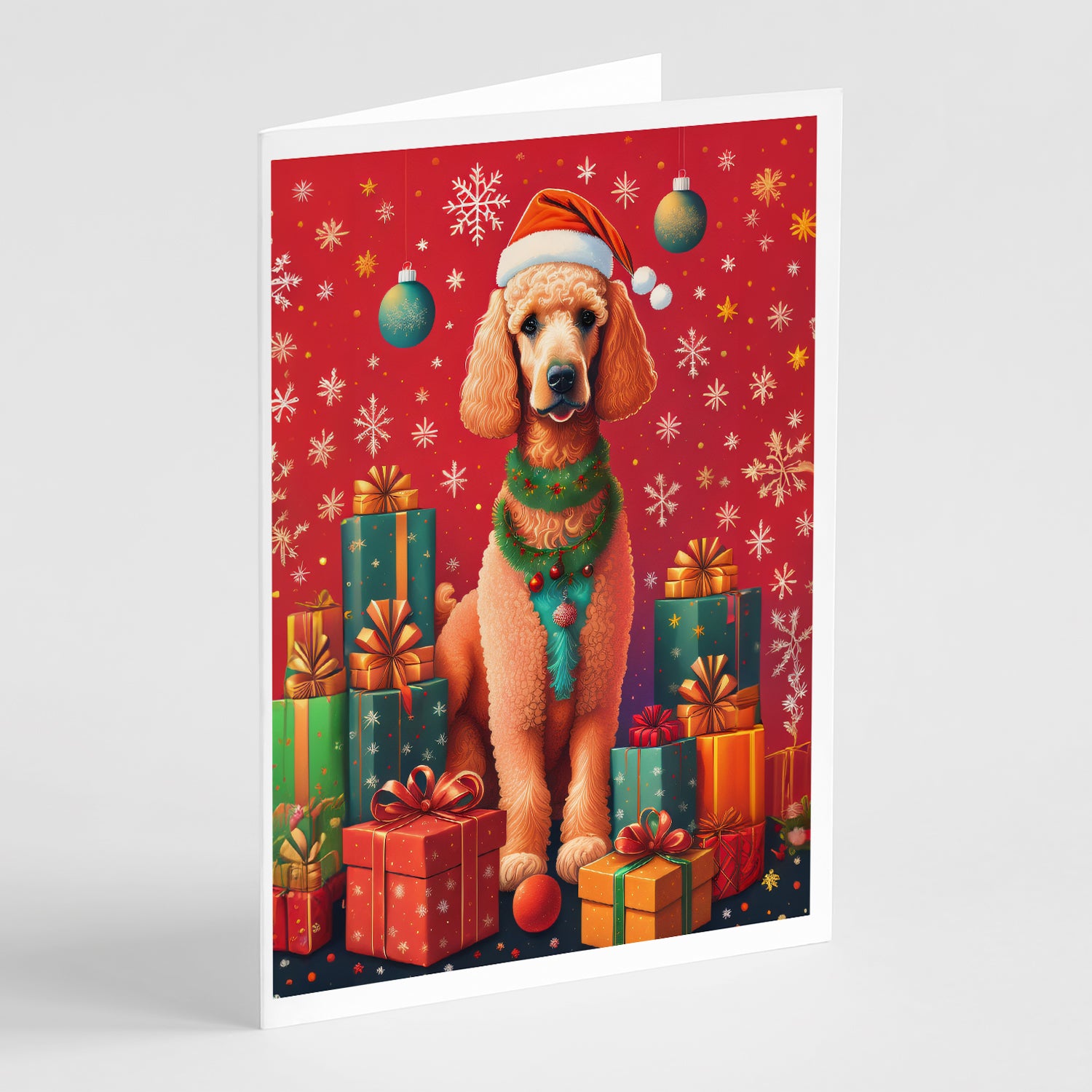 Buy this Poodle Holiday Christmas Greeting Cards Pack of 8