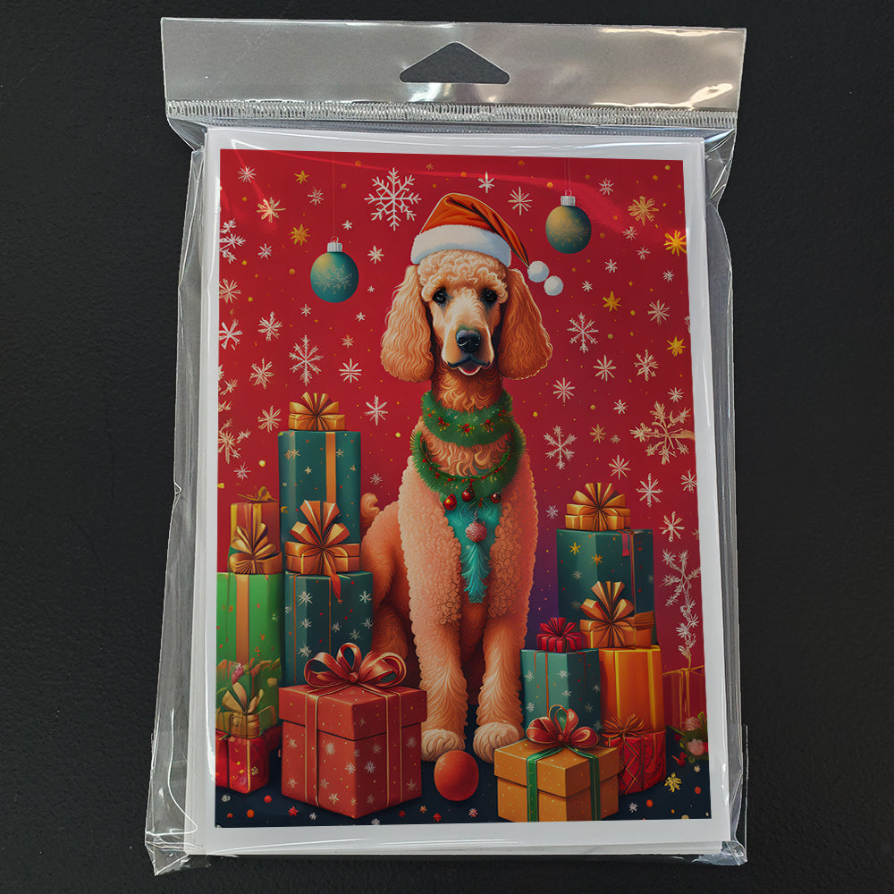 Poodle Holiday Christmas Greeting Cards Pack of 8