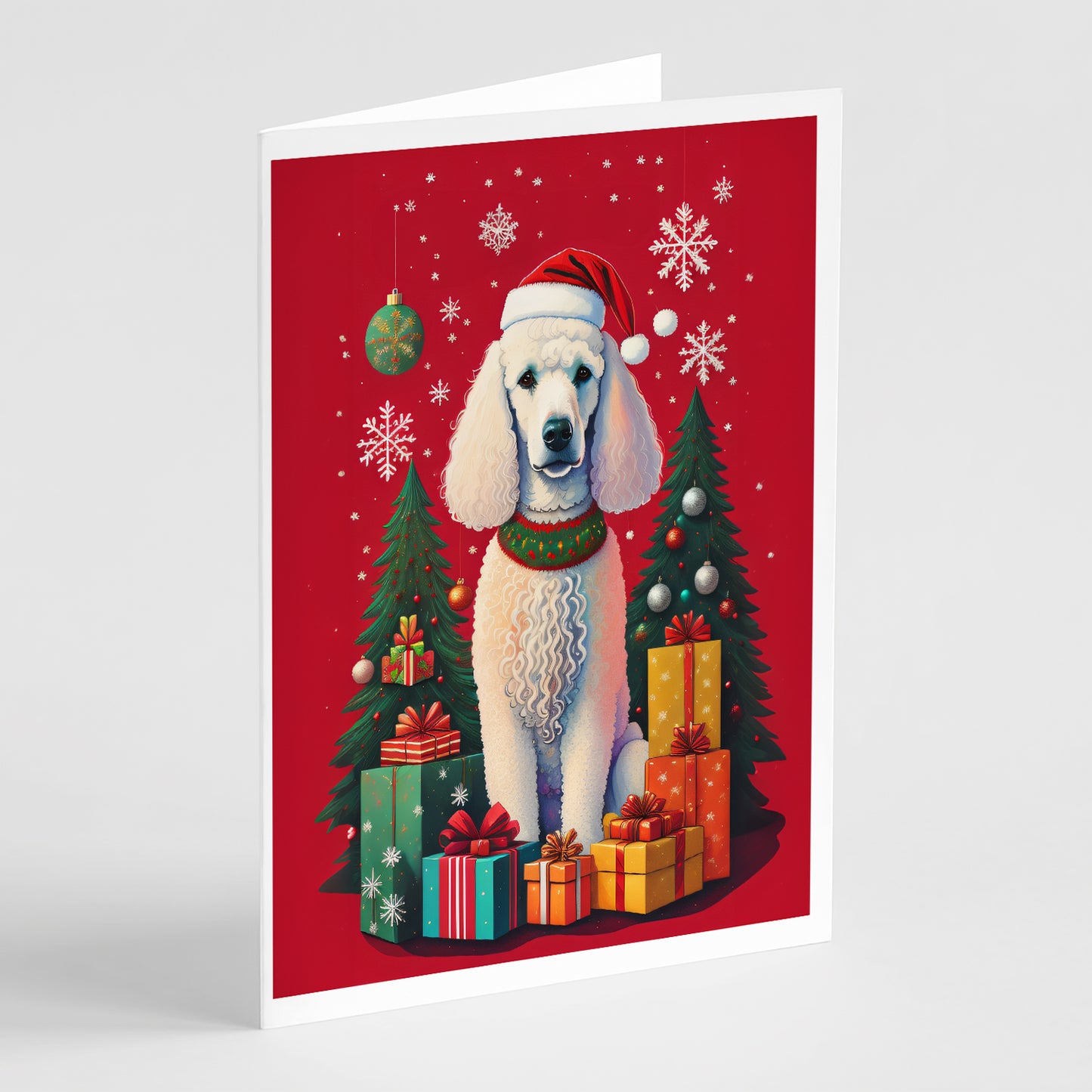 Buy this Poodle Holiday Christmas Greeting Cards Pack of 8