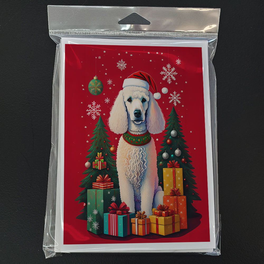 Poodle Holiday Christmas Greeting Cards Pack of 8