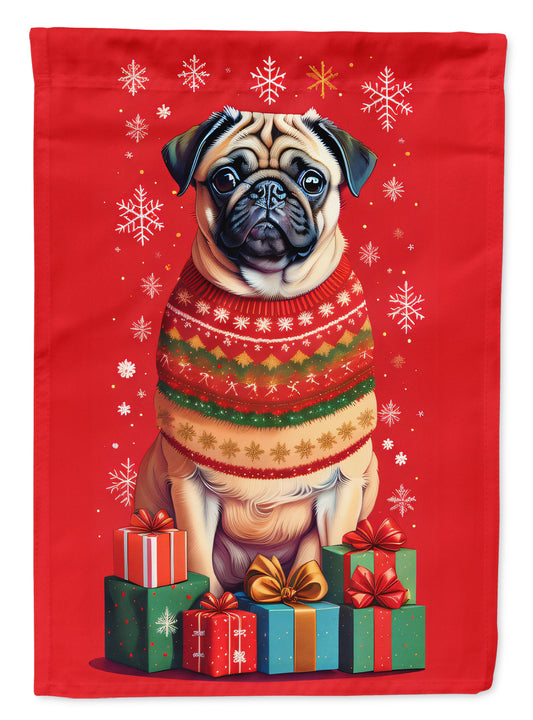 Buy this Fawn Pug Holiday Christmas Garden Flag