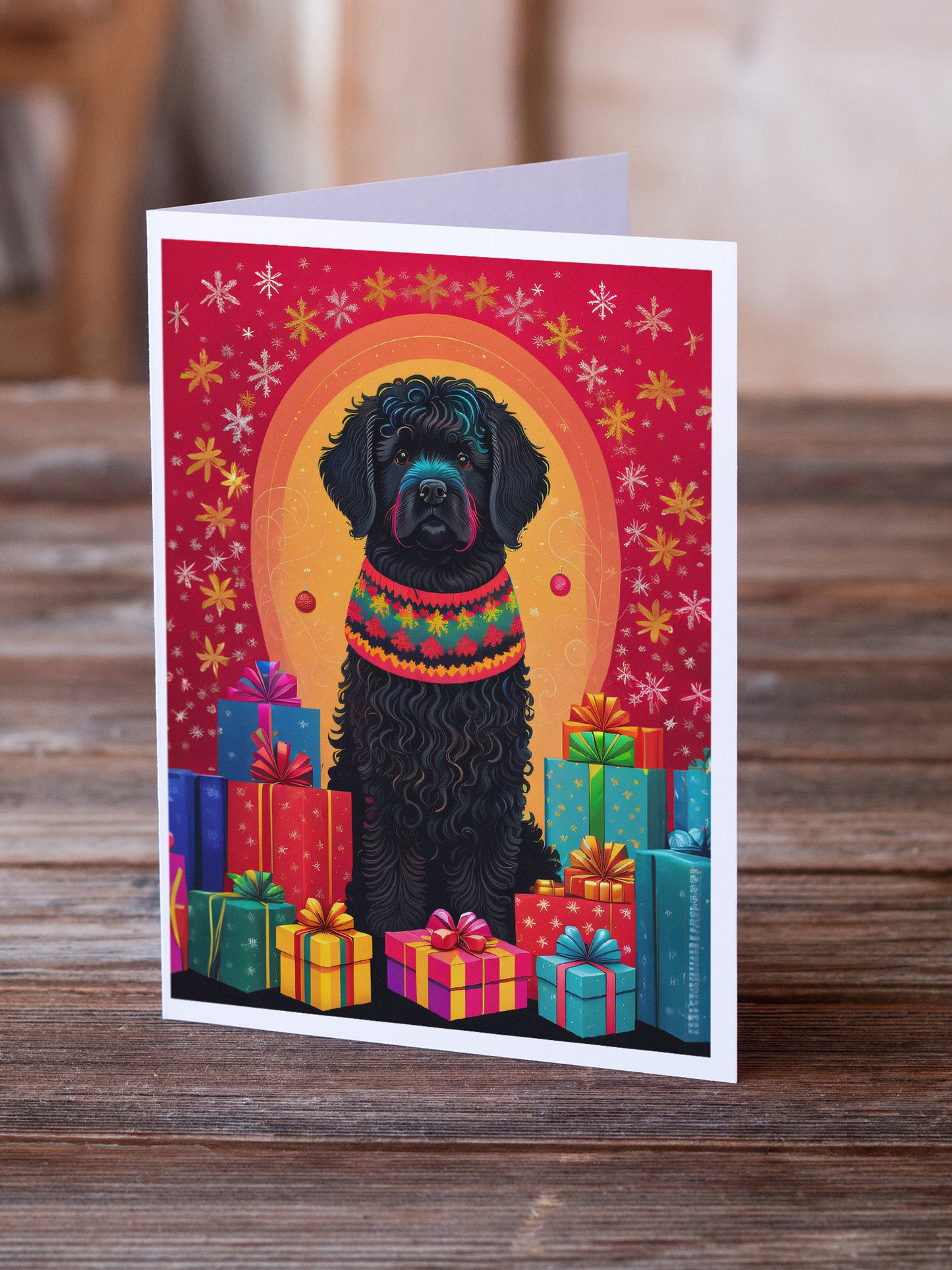 Puli Holiday Christmas Greeting Cards Pack of 8