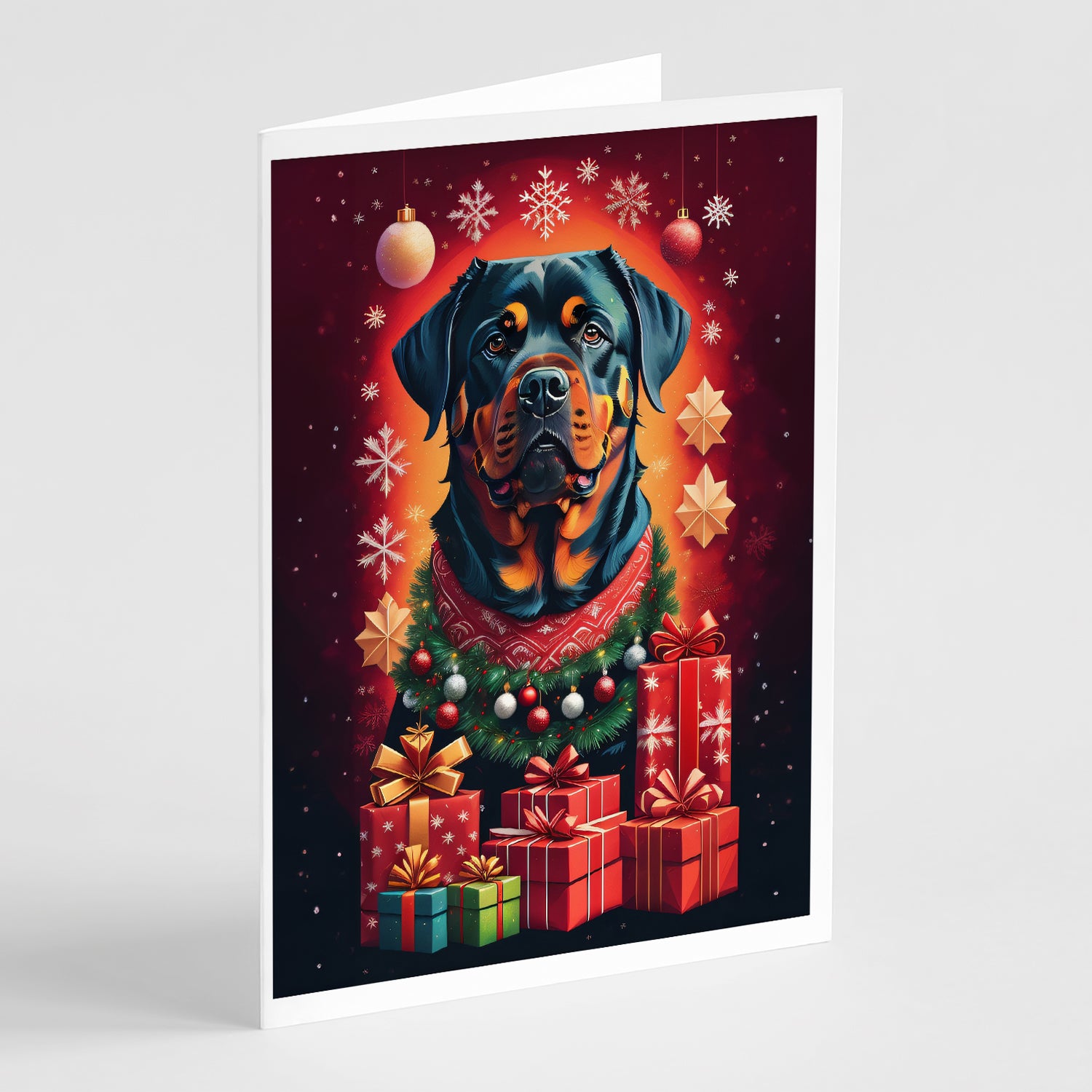 Buy this Rottweiler Holiday Christmas Greeting Cards Pack of 8