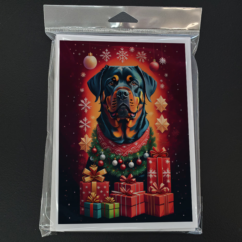 Rottweiler Holiday Christmas Greeting Cards Pack of 8