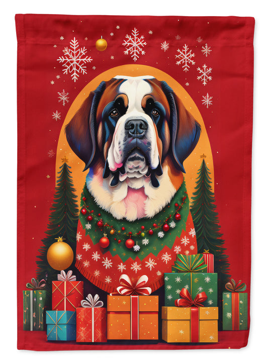 Buy this Saint Bernard Holiday Christmas Garden Flag