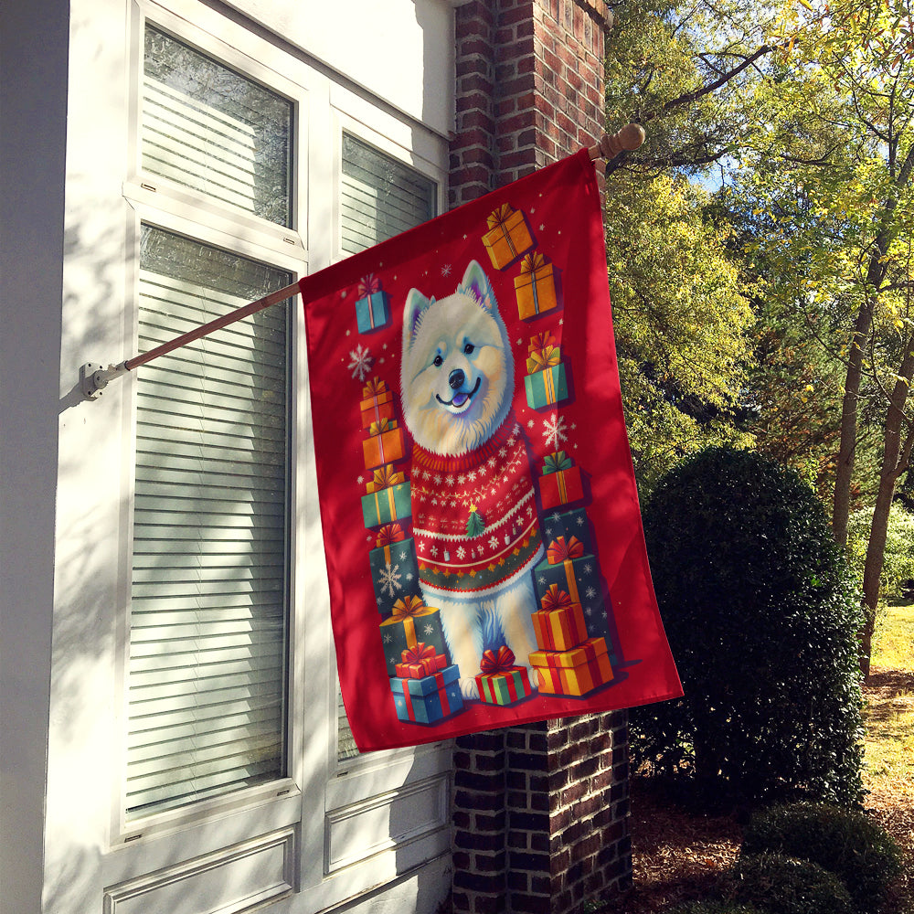 Samoyed Holiday Christmas House Flag