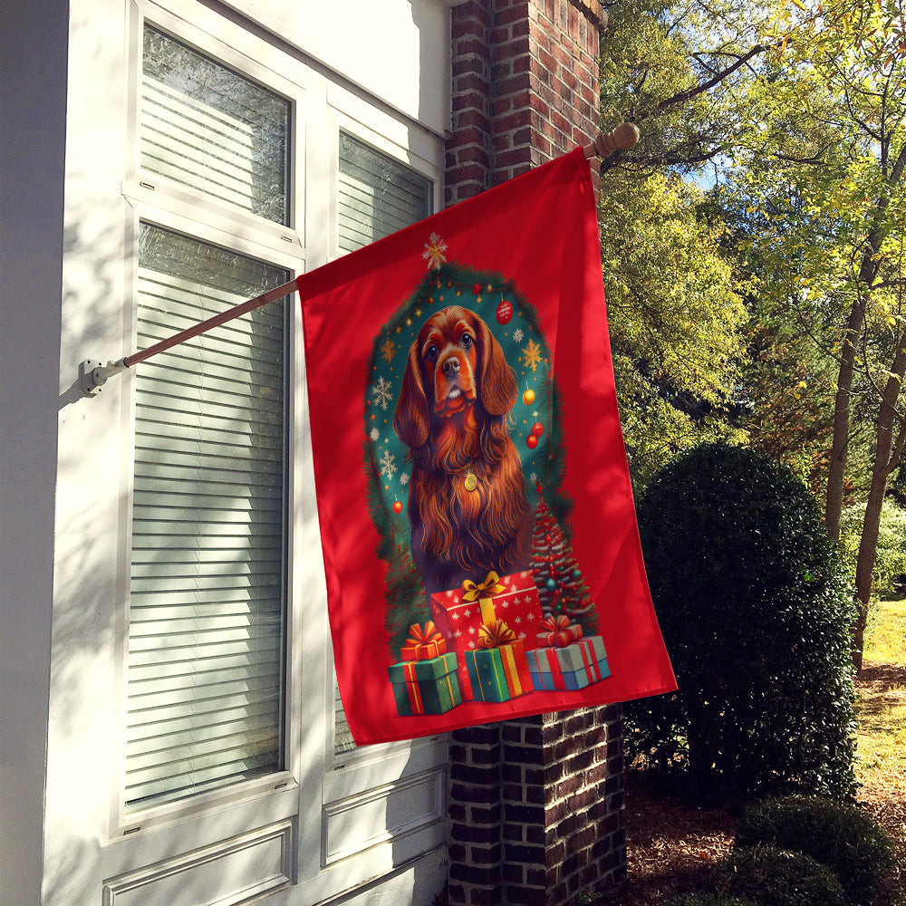 Sussex Spaniel Holiday Christmas House Flag