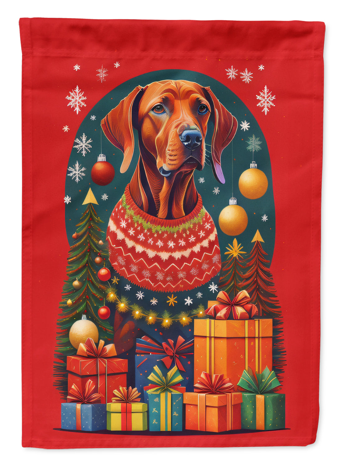 Buy this Vizsla Holiday Christmas House Flag