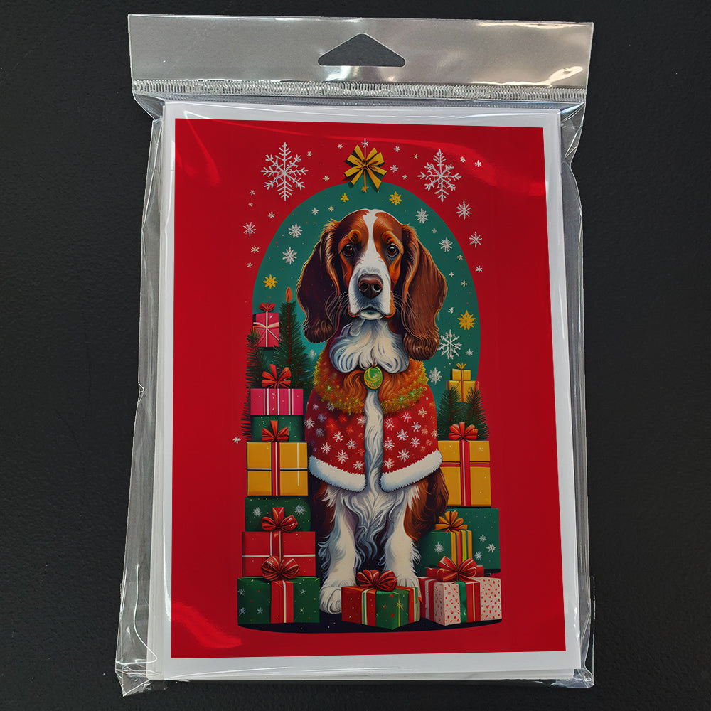 Welsh Springer Spaniel Holiday Christmas Greeting Cards Pack of 8