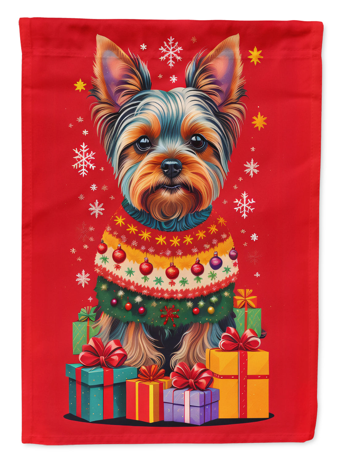 Buy this Yorkshire Terrier  Holiday Christmas House Flag