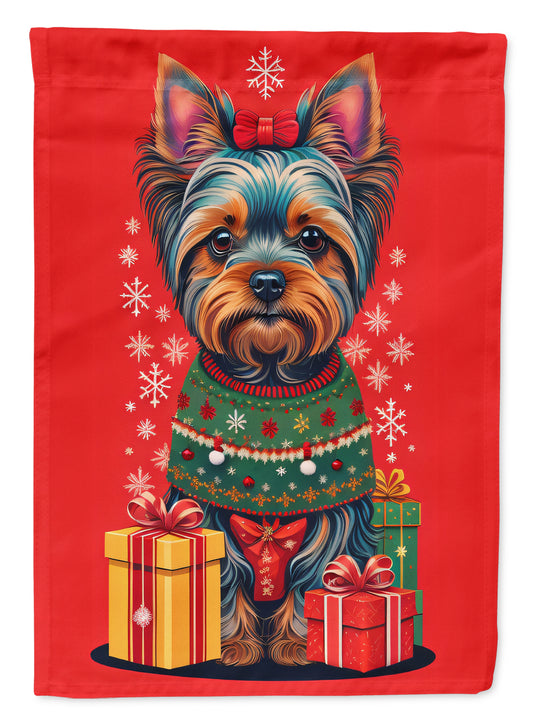 Buy this Yorkshire Terrier  Holiday Christmas House Flag