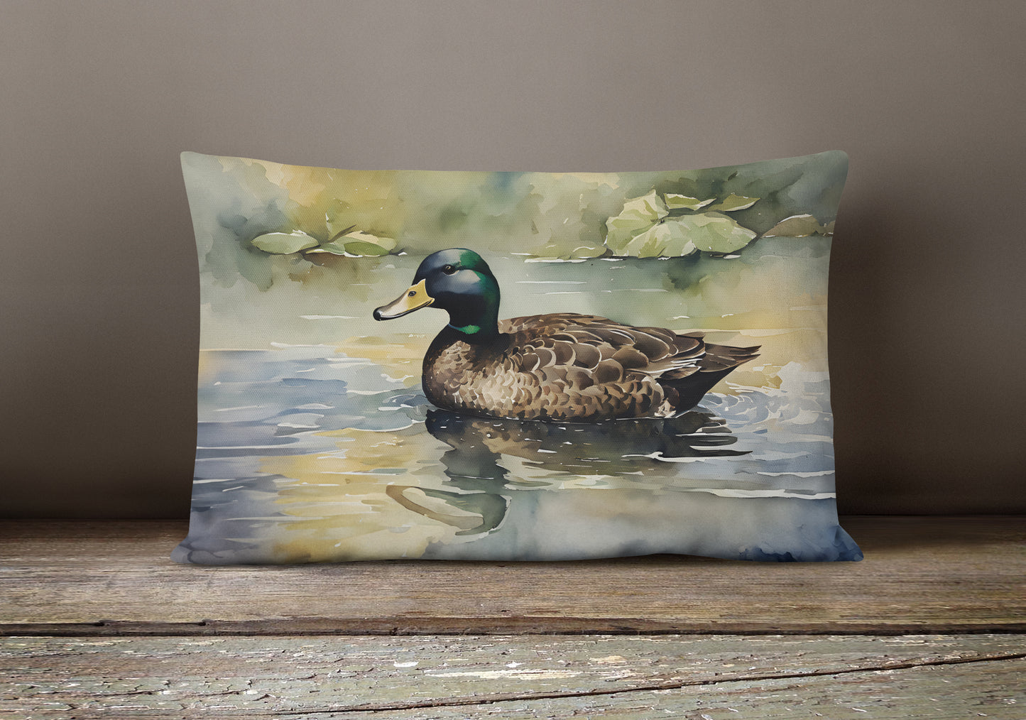 American Black Duck Throw Pillow