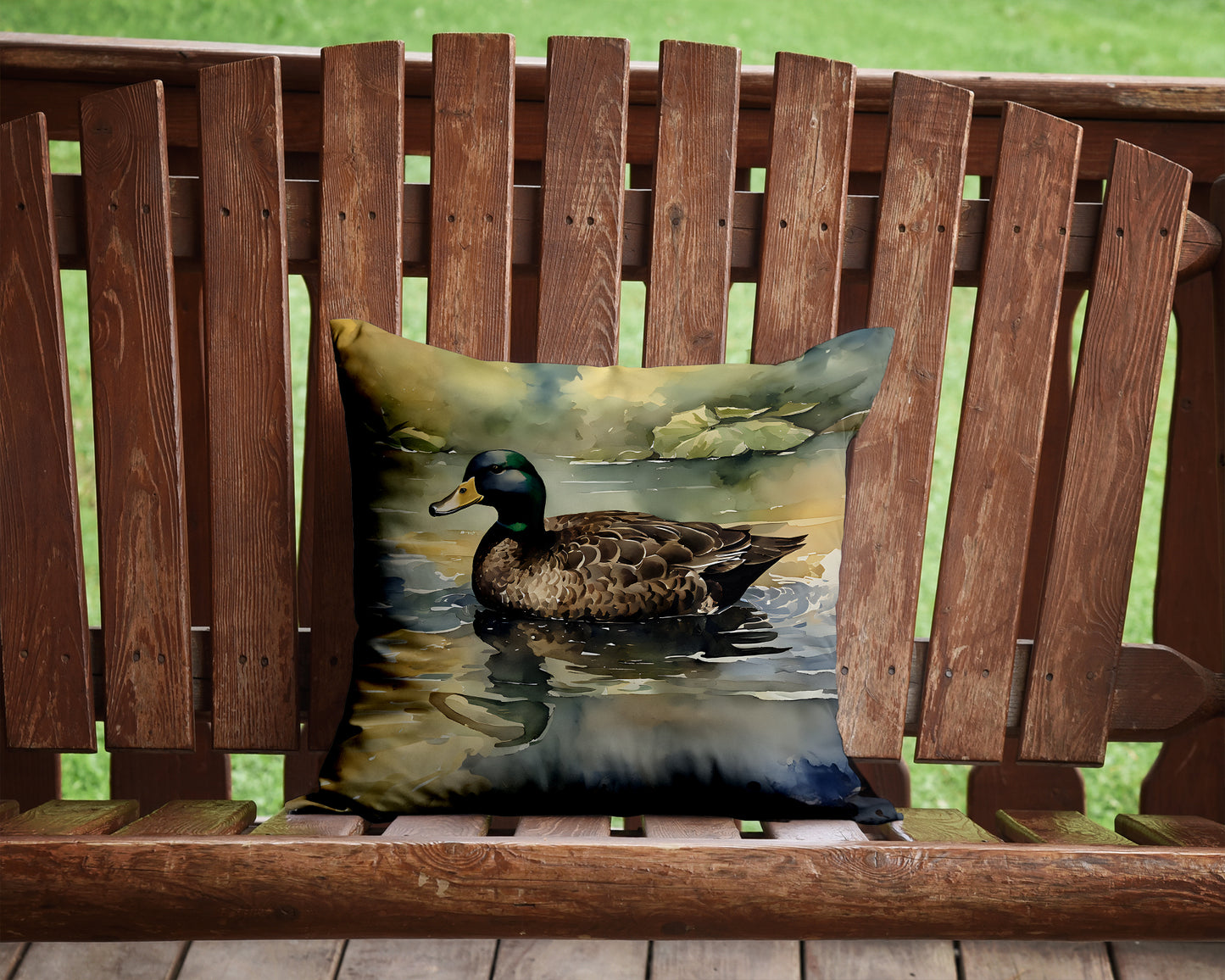 American Black Duck Throw Pillow