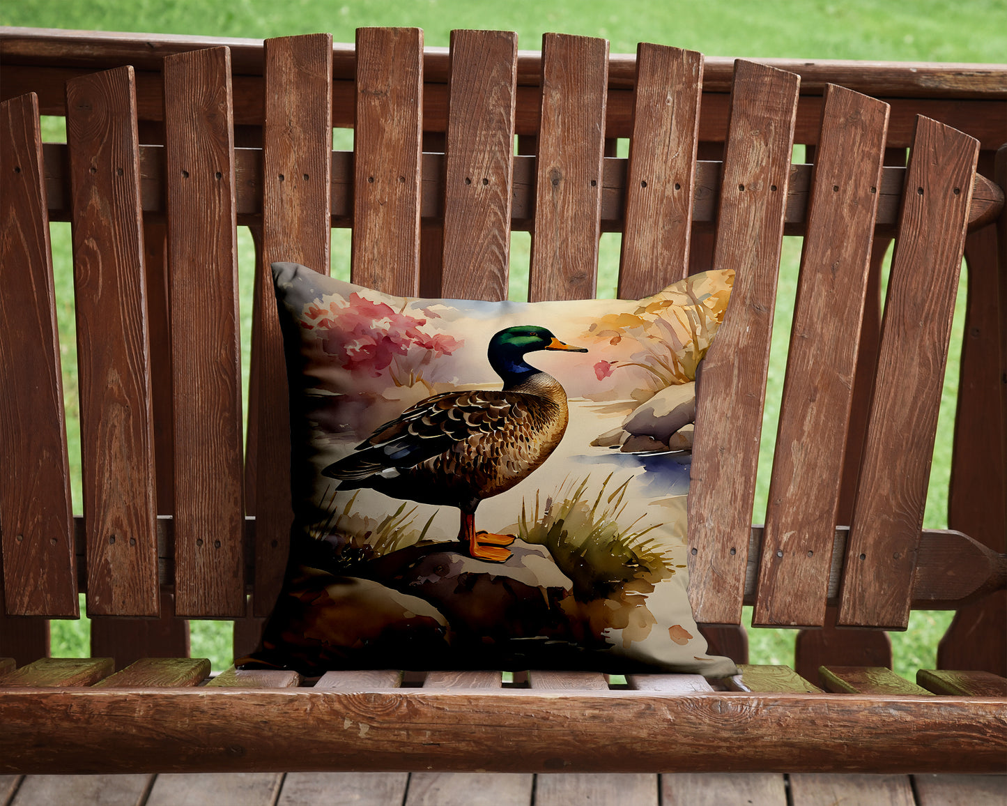 American Black Duck Throw Pillow