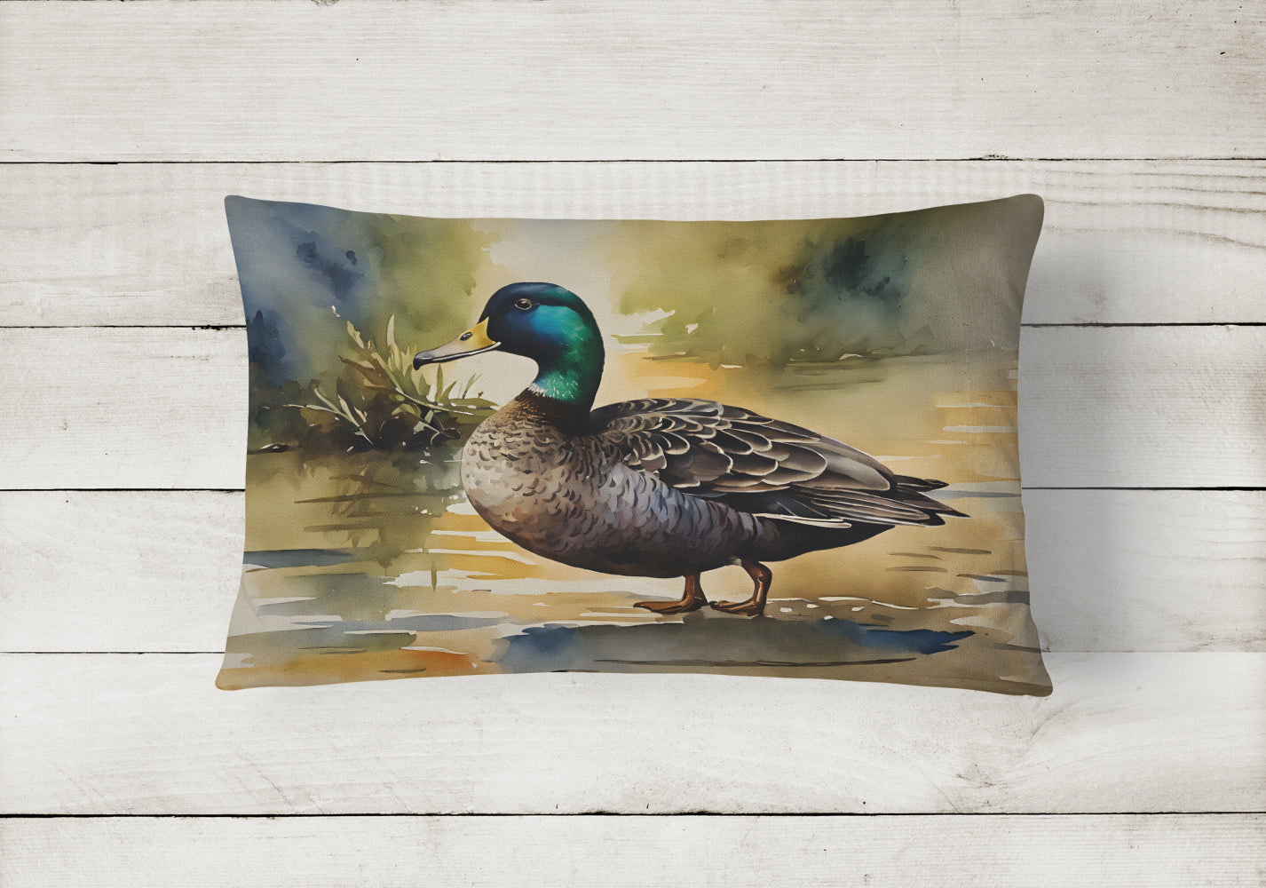 American Black Duck Throw Pillow