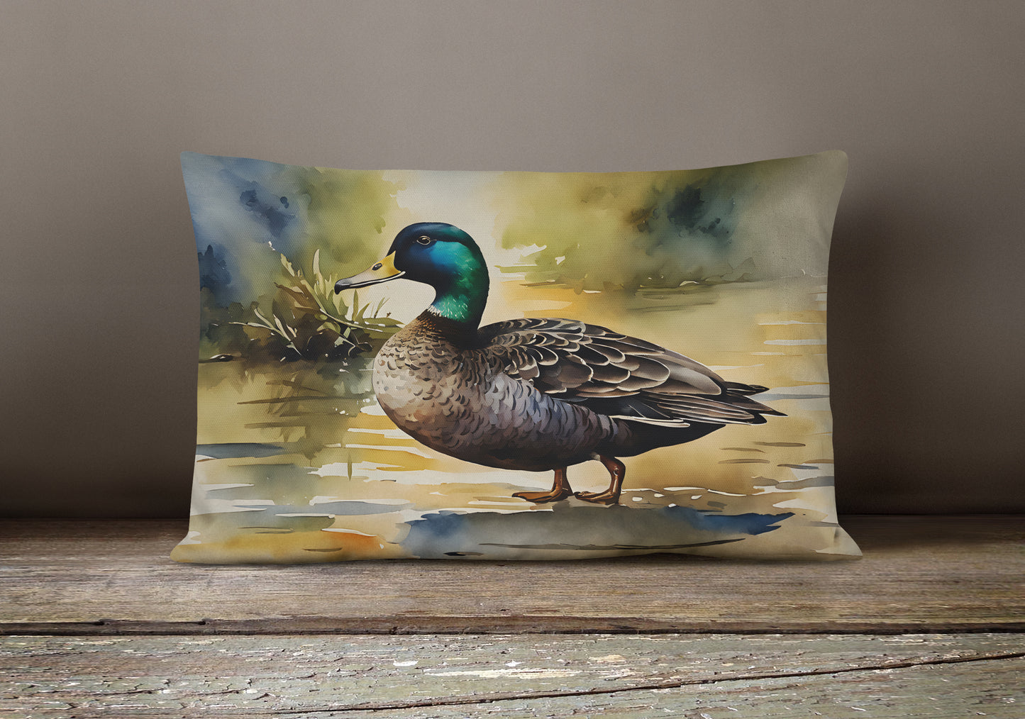 American Black Duck Throw Pillow