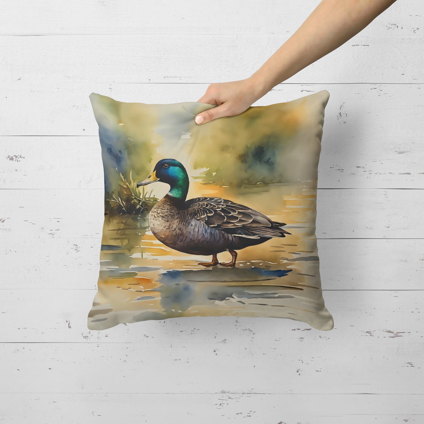 American Black Duck Throw Pillow