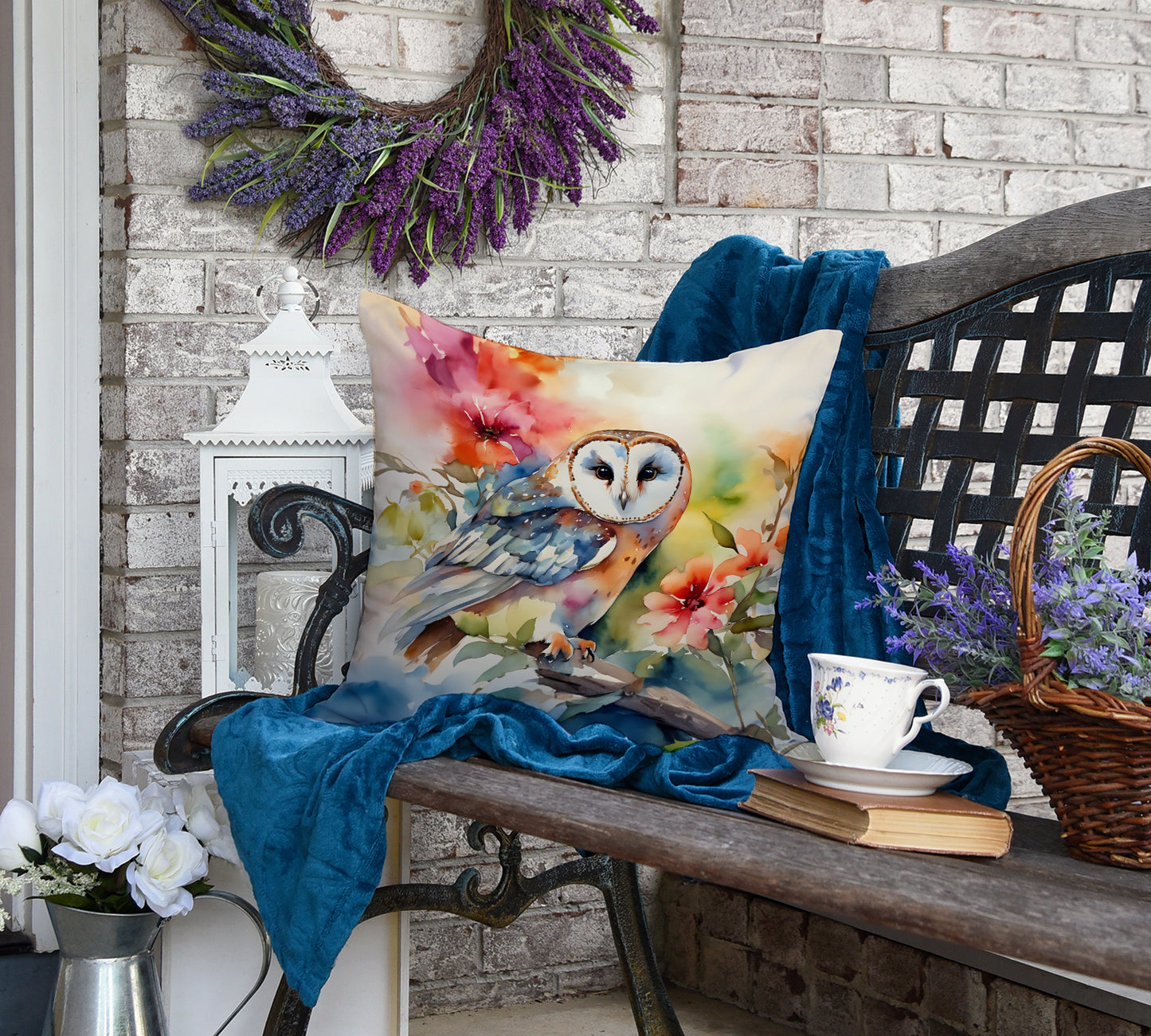 Barn Owl Throw Pillow