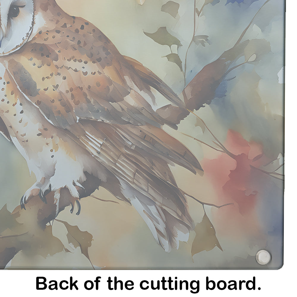 Barn Owl Glass Cutting Board