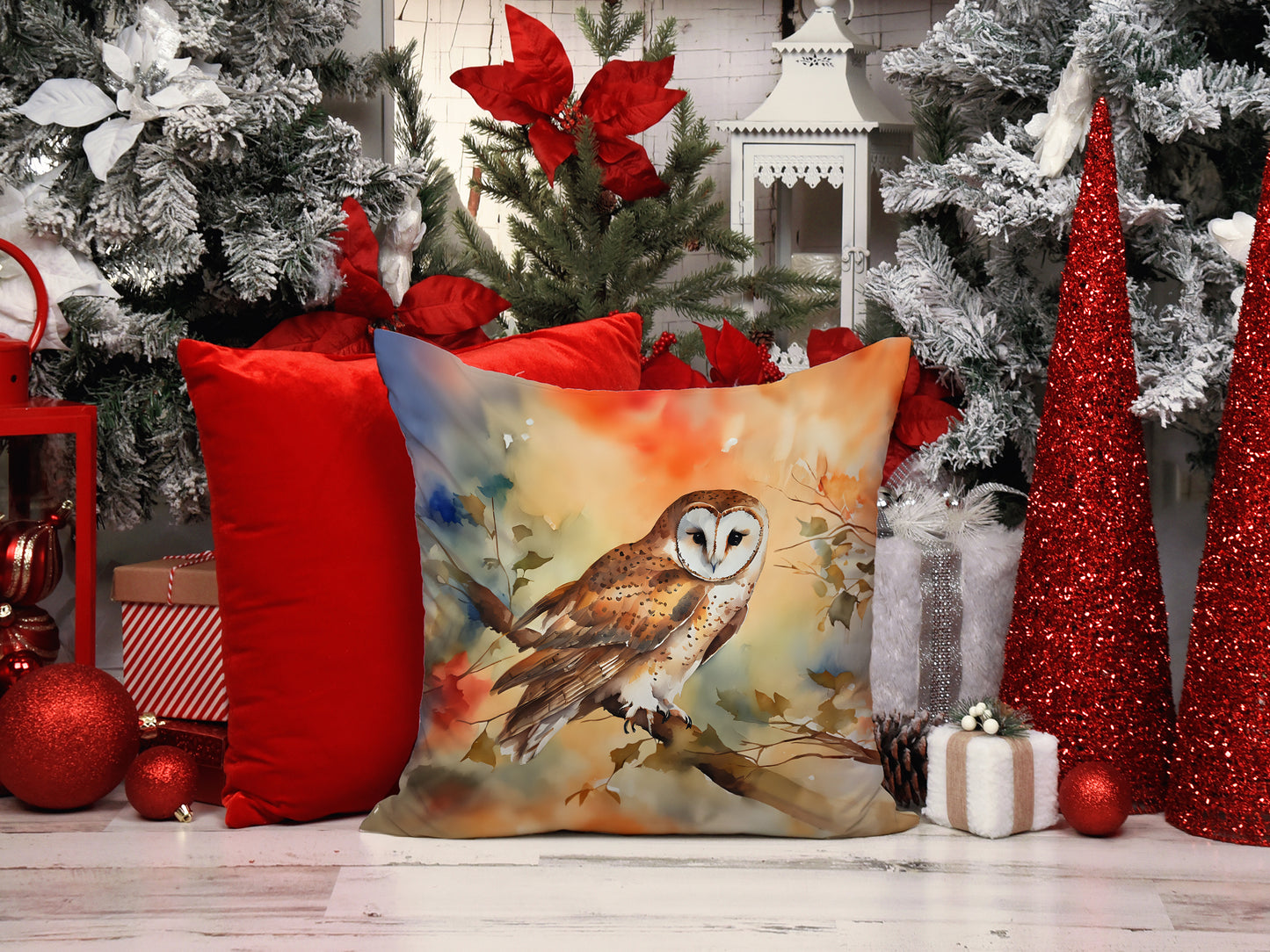 Barn Owl Throw Pillow