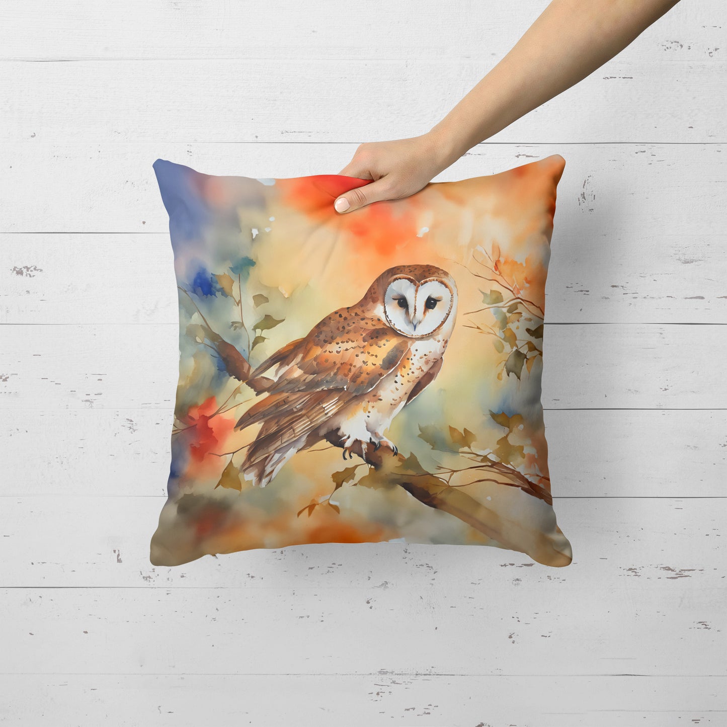 Barn Owl Throw Pillow