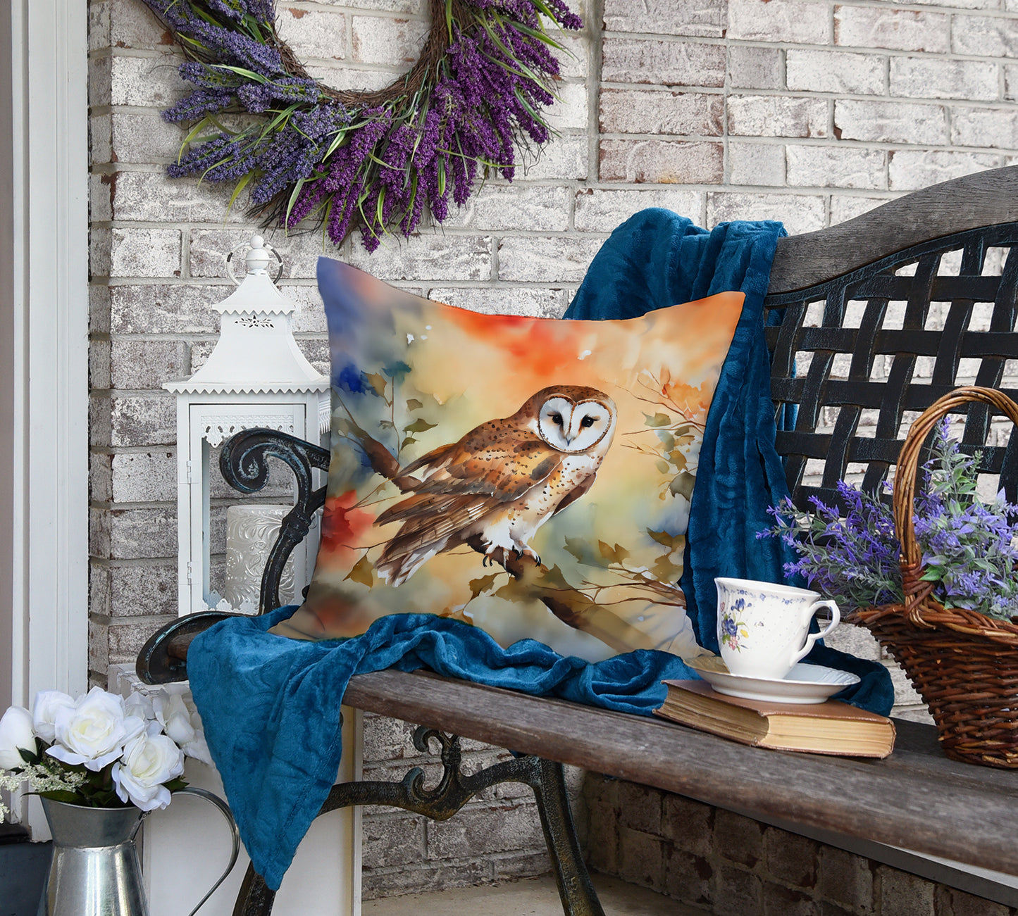 Barn Owl Throw Pillow