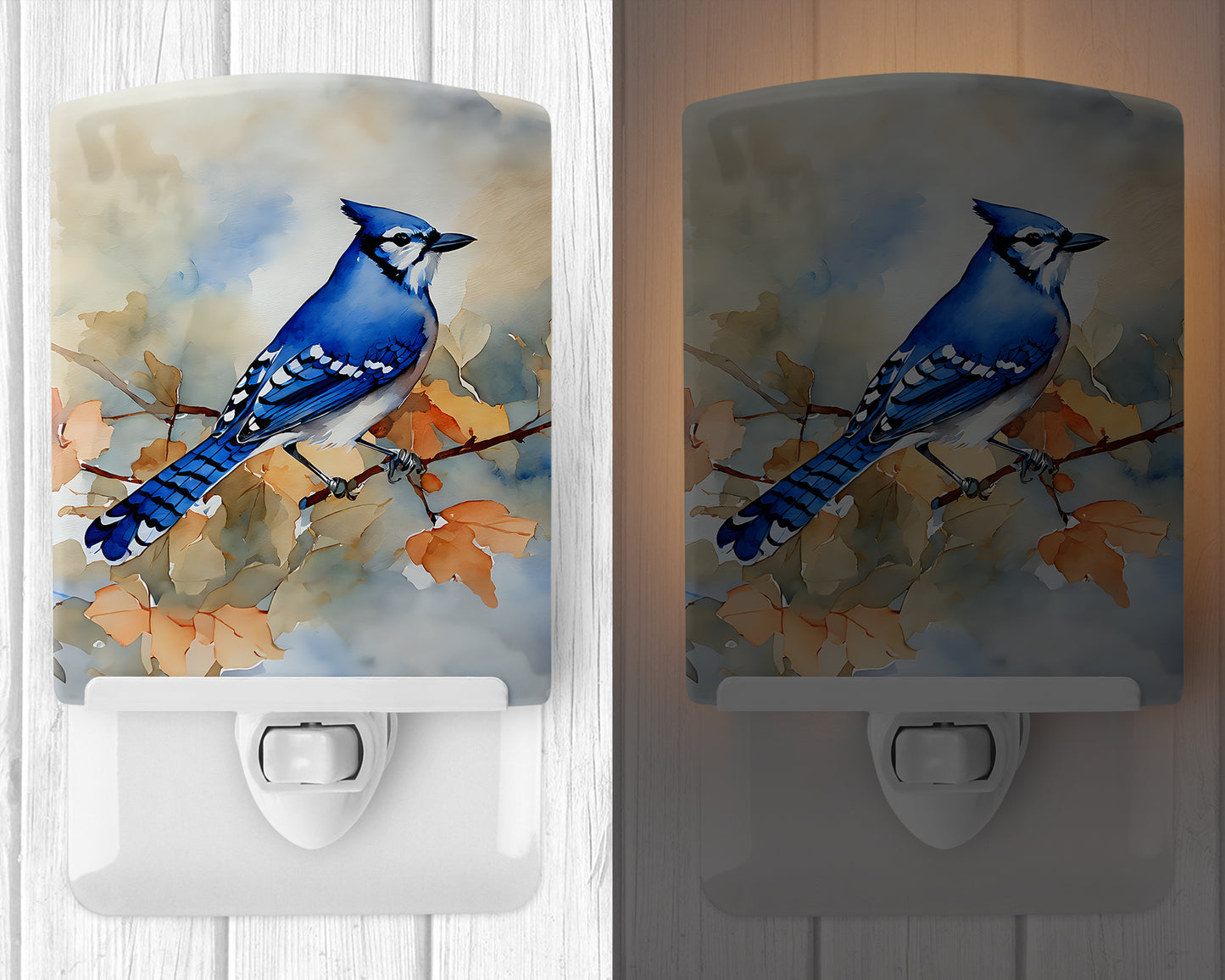 Blue Jay Ceramic Night Light