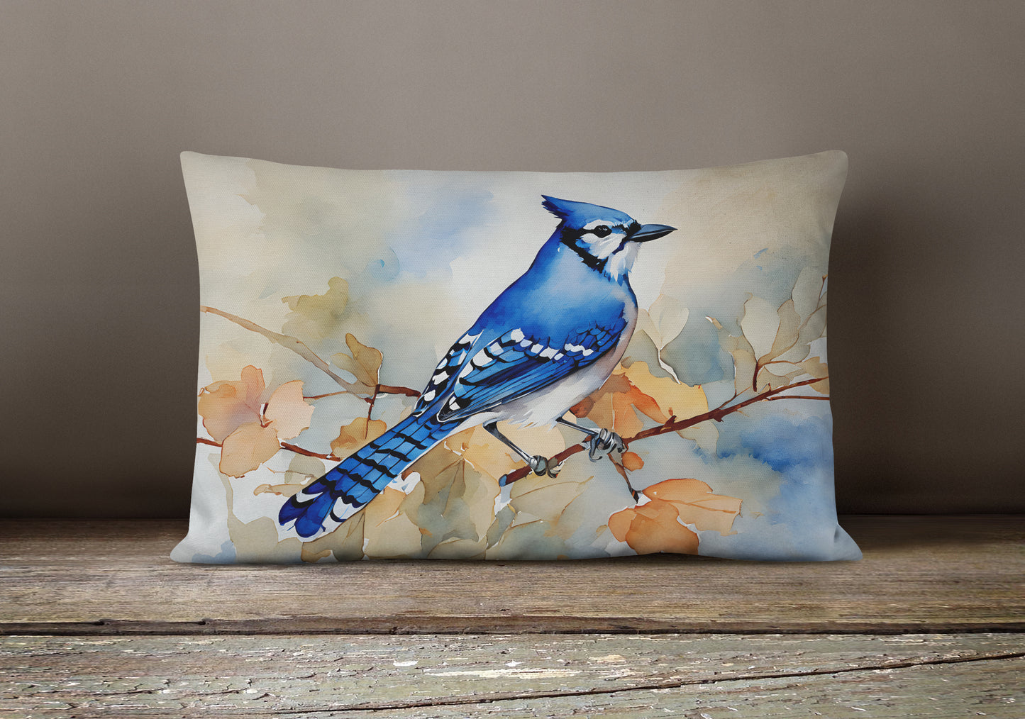 Blue Jay Throw Pillow