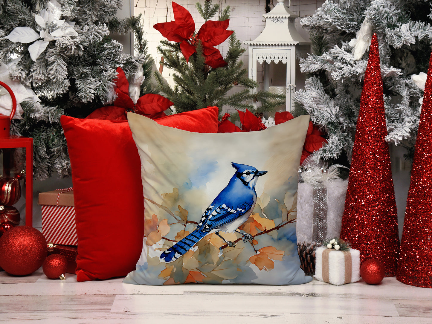 Blue Jay Throw Pillow