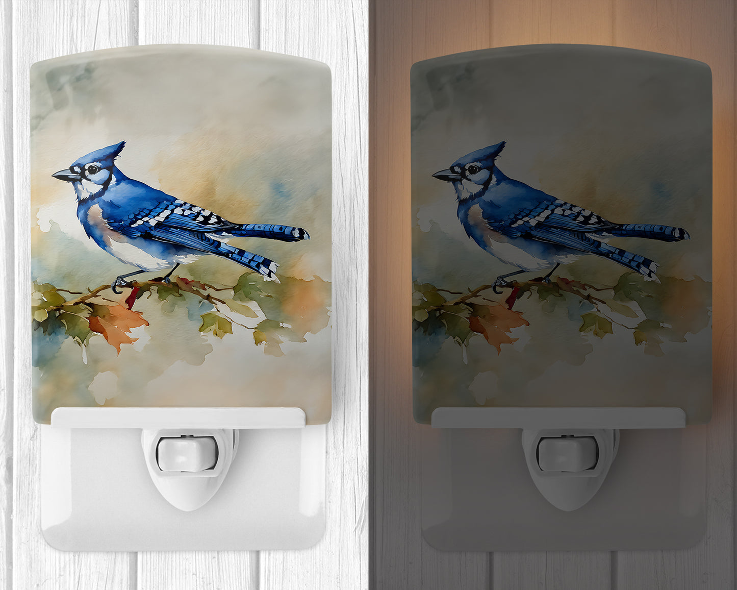 Blue Jay Ceramic Night Light