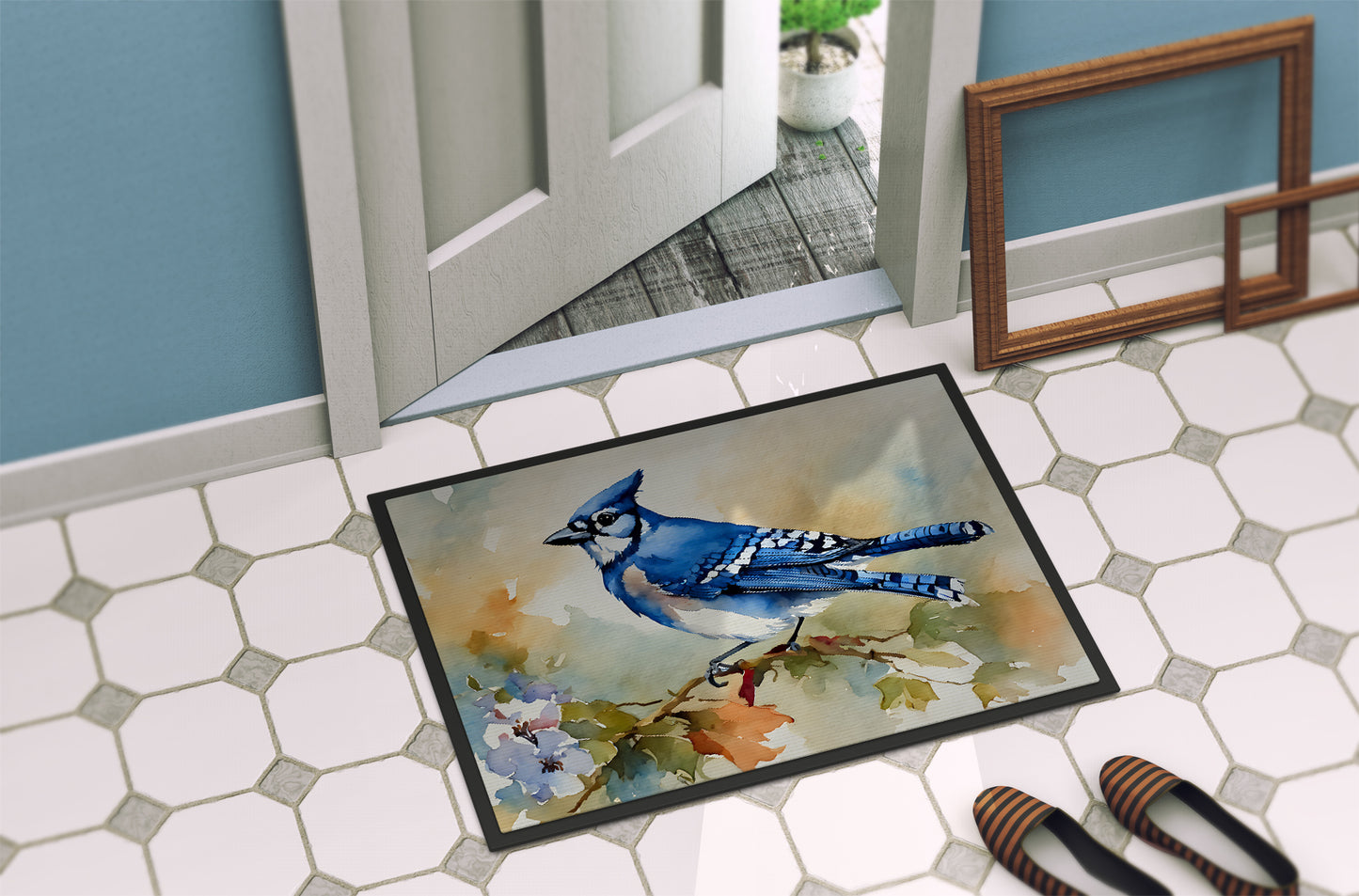 Blue Jay Doormat