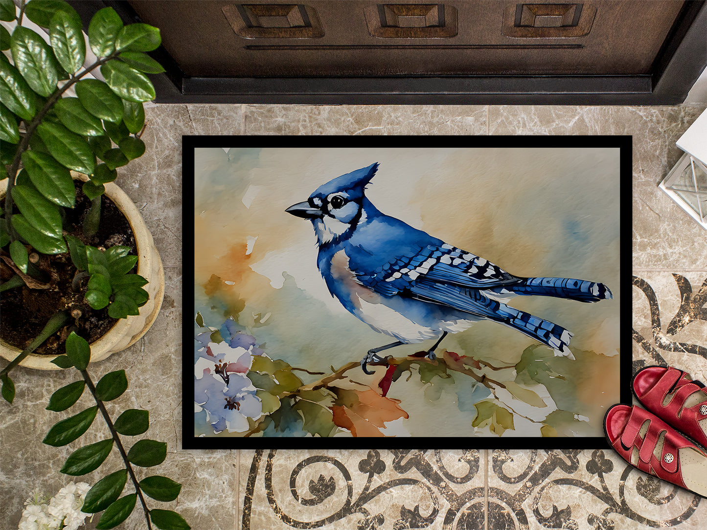 Blue Jay Doormat